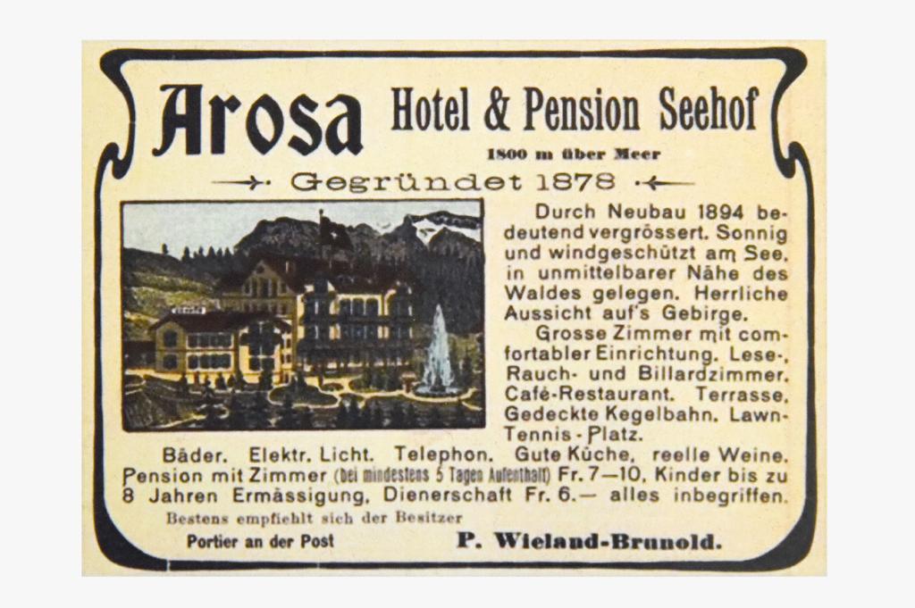 Hotel Seehof-Arosa Eksteriør billede